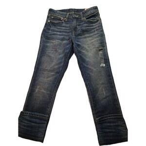AEROPOSTALE Skinny Jeans Blue Wash Denim Distressed Size 28W 30L Mens